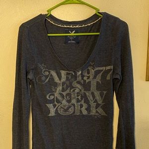 Blue American Eagle Long Sleeve